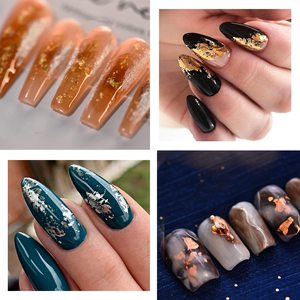 Nail Decor Métallique Feuille D'or Autocollants DIY <span class=keywords><strong>French</strong></span> Nails Charm Foil <span class=keywords><strong>Manucure</strong></span> Accessoires - Product Image 6