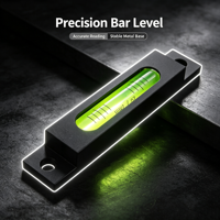 Niveau à bulle REALMAX de précision noir en alliage d'aluminium, longue règle de nivellement horizontale, mini niveau à bulle, instrument de mesure