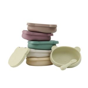 Cuenco de succión para bebés Stay Put Divided Silicone-Cuenco antideslizante con succión No More Meal Time Mess - Product Image 3