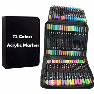 खय थोक 72 रंग स्थायी प्लास्टिक एक्रिलिक पेंट मार्कर पेन रॉक लकड़ी के कैनवास पत्थर के लिए - Product Image 1