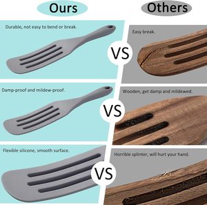 Spurtle công cụ nhà bếp Silicone đồ dùng nhà bếp hỗ trợ Silicone <span class=keywords><strong>Turner</strong></span> nhà cho muỗng silicon nhà bếp công cụ cho <span class=keywords><strong>Baking</strong></span> cho bánh - Product Image 2