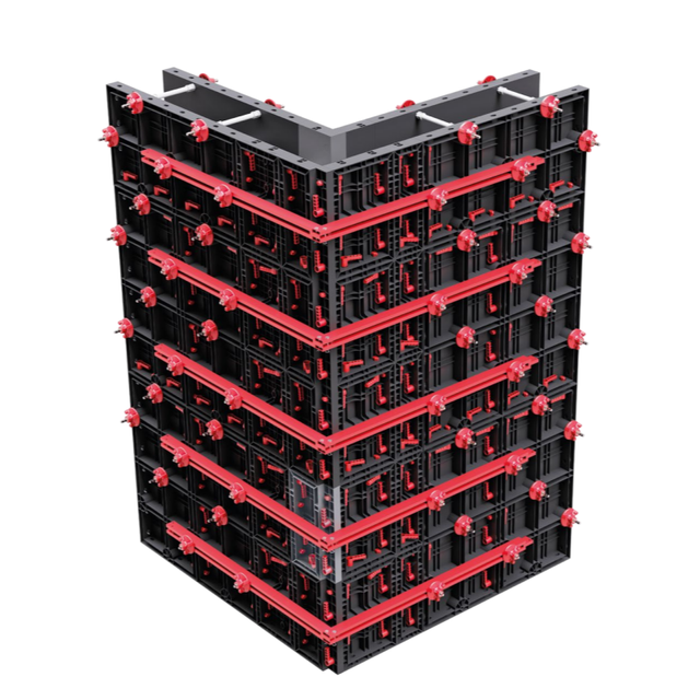 Adjustable square Column Formwork Roman Column Mold Modular Hand-held Formwork ABS Plastic Formwork for Villa Construction
