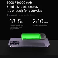 Batería Externa Magnética Inalámbrica de 10000mAh Ultra Delgada y Portátil con Carga Rápida, Compatible con iPhone 16 15 14 13