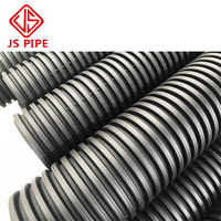 Tuyau de drainage en PE corrugé à double paroi HDPE SN4 SN8 SN16 18 pouces, tuyau de drainage en plastique HDPE