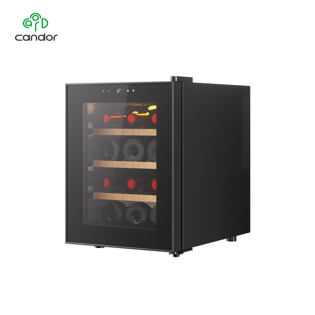 OEM 33L Mini Wine Fridge Cooler 12 Bottles Thermoelectric Beverage Fridge Glass Door Home Hotel Commercial Use Electric Power