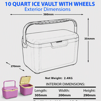 Glacière portable en PP, isotherme, pour aliments et boissons, avec couvercle étanche et poignée robuste, idéale pour le camping en extérieur, fabrication OEM