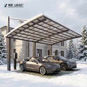 Cochera Metálica de Alta Calidad con Techo Arqueado Impermeable y Estructura de Aluminio con Recubrimiento en Polvo Resistente a la Oxidación - Product Image 2
