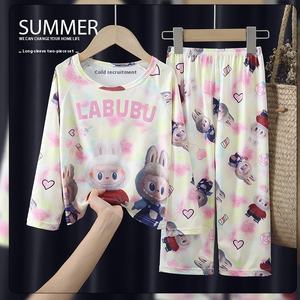 <span class=keywords><strong>Nouveau</strong></span> été mince-Style enfants pyjamas garçons à manches longues pantalons longs filles dessin animé sud-est asiatique maison en plein air respirant - Product Image 2