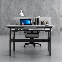Bureau d'angle électrique réglable en hauteur en forme de L, poste de travail assis-debout, table de direction, fabrication OEM sur mesure