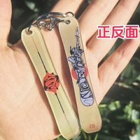 Porte-clés en acrylique tendance, pendentif double face, motif mini-ami de la neige, pour le ski et le snowboard, cadeau sportif