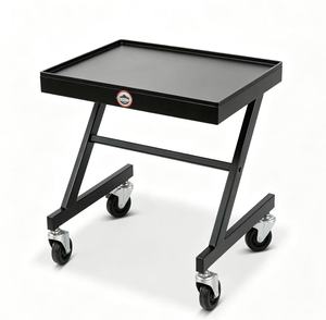 Black Metal <b>BBQ</b> Cart Rolling Grill <b>Table</b> Utility Trolley <b>BBQ</b> Accessories for Outdoor Cooking - Product Image 1