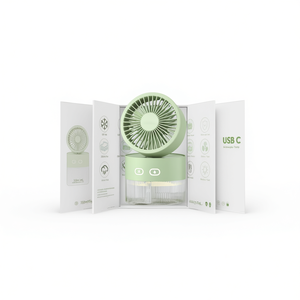 Mini Ventilador Refrigerador de 350 ml, Recargable por USB C, Portátil, para Escritorio, Uso en Exteriores y Dormitorios - Product Image 1