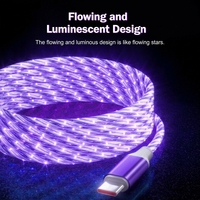 Câble de charge rapide USB-C lumineux 3A avec conducteur en cuivre pur, gaine PVC 1m pour iPhone 15/16/17 et autres téléphones