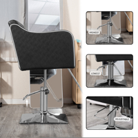 Chaise de salon de coiffure en cuir synthétique de qualité supérieure avec mousse à mémoire de forme, design moderne, confort luxueux pour utilisation en salon de coiffure