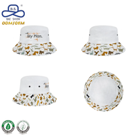 Sombrero de Pescador con Estampado Completo de Perros, Estilo Urbano, Fabricación OEM/ODM, Logotipo Bordado Personalizado, Sombrero Casual para el Sol