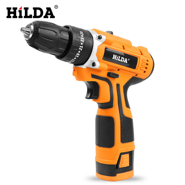 Hilda 16.8v Industrial/Diy Grade Keyless Chuck Cordless Impact Electric Drill Rechargeable Lithium Battery Variable Speed OEM