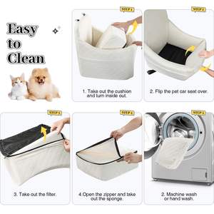 Ultra Weiches Hundebett Waschbarer Bezug Unterstützendes Design für Komfort Hunde-Autositz Großhandel Erhöhter Neuer Design Hundeträger Autositz - Product Image 3