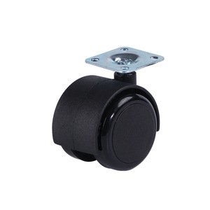 Ruedas para Silla de Oficina Kozo, Ruedas Planas Negras de 2 Pulgadas con Freno para Muebles - Product Image 4