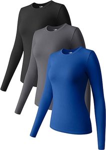 Man and Woven <strong>Long</strong> <strong>Sleeve</strong> Hospital Uniform Under Scrub Stretch Shirt Medical Nursing <strong>Undershirt</strong> - Product Image 5