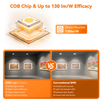 Prix d'usine, downlight LED COB encastré 16W, lumière commerciale réglable, éclairage encastré noir