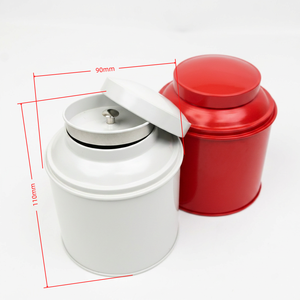Boîte à thé en fer blanc personnalisée à double couvercle, avec couvercle intérieur à fermeture hermétique, qualité alimentaire, surface brillante, impression flexographique OEM - Product Image 2