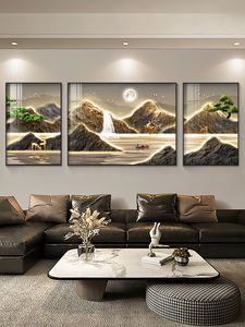 <span class=keywords><strong>Arte</strong></span> Murale a Trittico di Lusso Moderno e Minimalista Set di 3 Quadri Incorniciati | Decorazione Elegante per Sfondo Divano in Soggiorno | Elemento d'Arredo di Alta Gamma per la Casa - Product Image 5