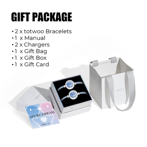 สร้อยข้อมือ <span class=keywords><strong>TOTWOO</strong></span> Azure Dream Touch สั่นและเรืองแสง ของขวัญความสัมพันธ์ระยะไกลที่ไม่เหมือนใครสำหรับแฟนสาว - Product Image 6