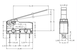 IP67 <span class=keywords><strong>IP65</strong></span> IP40ไฟฟ้ายูเนี่ยนเวลล์กันน้ำได้สวิตช์ไมโคร FTM T125 0.1A - Product Image 3