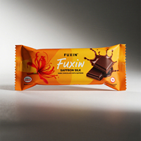Emballage alimentaire composite en film soufflé avec logo personnalisé pour barres chocolatées, barres protéinées et barres énergétiques