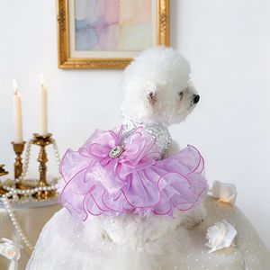 Jupe tutu pour chien, robe bouffante de princesse, couleur unie, polyester, design mignon, à porter en toutes saisons - Product Image 3