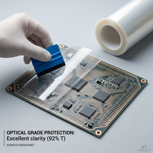 Film transparent BOPET 50μm - Avec les fonctions de protection et de libération, applications dans <span class=keywords><strong>l</strong></span>'électronique, <span class=keywords><strong>l</strong></span>'automobile, la découpe. - Product Image 4