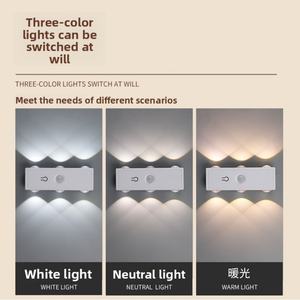 Lámpara de Pared LED Moderna con Sensor de Ondas de Agua, Diseño Ojo de Gato, Control Inductivo, Regulable, Material ABS, RGP, Fantasía Colorida - Product Image 6