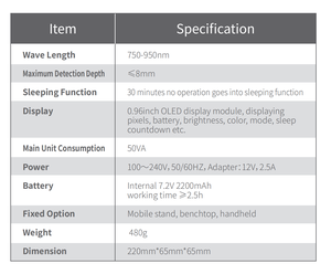 Taşınabilir El Tipi Kızılötesi Damar Bulucu Taşınabilir Damar Tarayıcı - Product Image 5