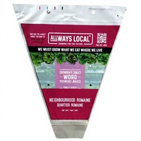 Sac d'emballage triangulaire pour produits alimentaires, imprimé sur mesure, en plastique respirant, pour l'emballage de laitues fraîches de la ferme