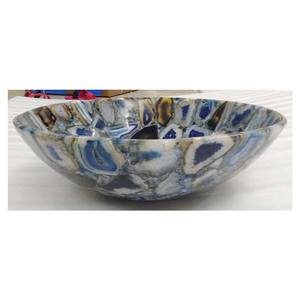 <b>Blue</b> Solid Stone Agate Sink <b>Bowl</b> - Product Image 1