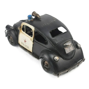 Antique Metal <strong>Police</strong> Car Model Black Figurine Birthday <strong>Gift</strong> Boy Toy <strong>for</strong> Home <strong>Office</strong> Pub Shop Decor Retro Metal Craft Decorations - Product Image 4