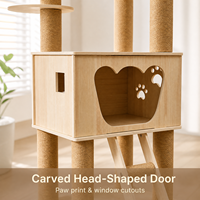 Grand arbre à chat tout-en-un, gain de place, avec capsule spatiale pour chats Maine Coon et Ragdoll