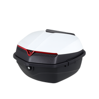 Boîte de rangement arrière pour vélo électrique 44L, étanche, en plastique ABS, coffre arrière pour scooter, boîte supérieure universelle pour moto avec kit de montage