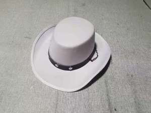 Sombrero de vaquero occidental para niños, sombreros de vaquero de fieltro con cordón ajustable para fiesta de cumpleaños de vaquero, sombrero de Panamá - Product Image 1