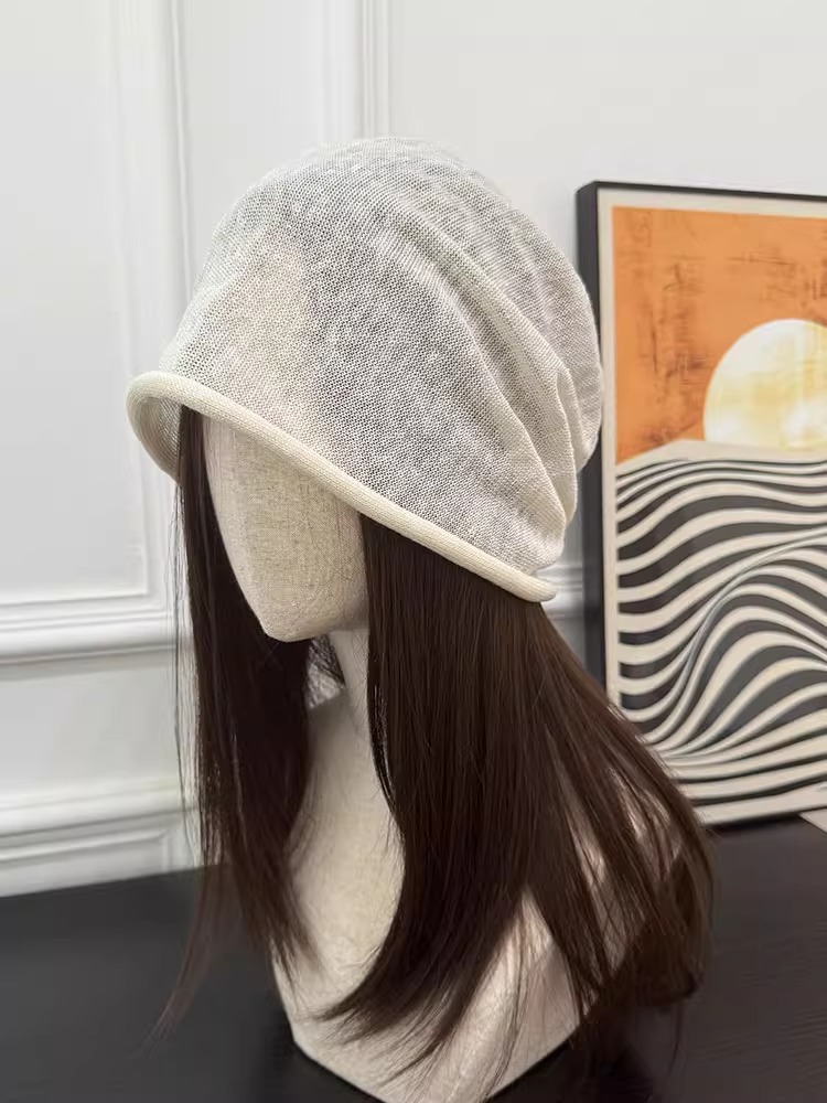 [linen pile cap] rice white (thin)