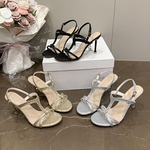 Eleganti e Lussuosi <span class=keywords><strong>Sandali</strong></span> <span class=keywords><strong>da</strong></span> Donna con Tacco Alto e Plateau, Decorati con Strass, Nuovo Design Estivo per Esterni - Product Image 1