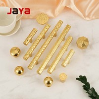 JAYA gaya Modern mewah emas kuningan klasik kuningan tembaga perangkat keras laci lemari tarik kenop kabinet dapur pegangan