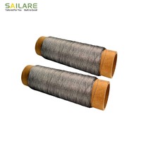 Hilo Metálico Conductivo de Alta Resistencia, Hilo Teñido con Fibra de Acero Inoxidable 316L para Blindaje RFID EMI en Dispositivos Inteligentes