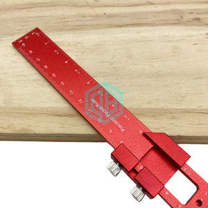 Righello a T quadrato falegnameria per la lavorazione del legno righello tascabile di precisione con righelli per incisione a bordo dritto con angolo di 45/90 gradi metrico - Product Image 6