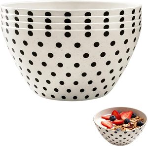 Ensemble de bols en fibre de bambou écologiques de 22 oz, bols de service incassables pour salade, céréales, fruits, soupe, cantine, maison, pique-nique - Product Image 1