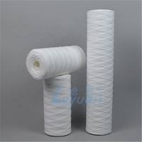 Filtre à cartouche en coton PP, fil de coton, fibre de verre, enroulé pour la purification de l'eau