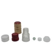 Capsules ROPP en aluminium-plastique 28x16mm avec gaufrage, rainurées, à fermeture inviolable, inserts en plastique inclus pour bouteilles de vin