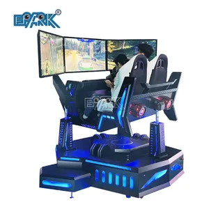 EPARK Indoor Comercial Negócios 2 Jogadores 3dof 3 Telas Racing Chair 9d Realidade Virtual Vr Driving Simulator
