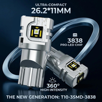 Nouvelles ampoules LED TH Howie T10-3SMD-3838 2W 12-24V CanBus pour feux de position/phare, remplacement des feux de plaque d'immatriculation et des feux d'instrumentation 6000K 330LM