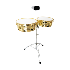 Bongos Latinos Dorados de Fábrica Directa 13+14 Pulgadas - Percusión Profesional con Soporte Ajustable, Suministro a Granel Transfronterizo - Product Image 2